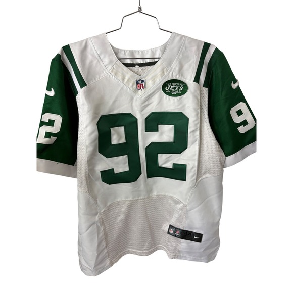 Nike Jets‎ #92 Williams NFL On Field Jersey Men's Size 44 Football White Green - Picture 2 of 12